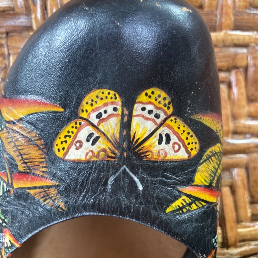 Redarte painted Ballet flats butterfly Mary Janes unique - Picture 4 of 10